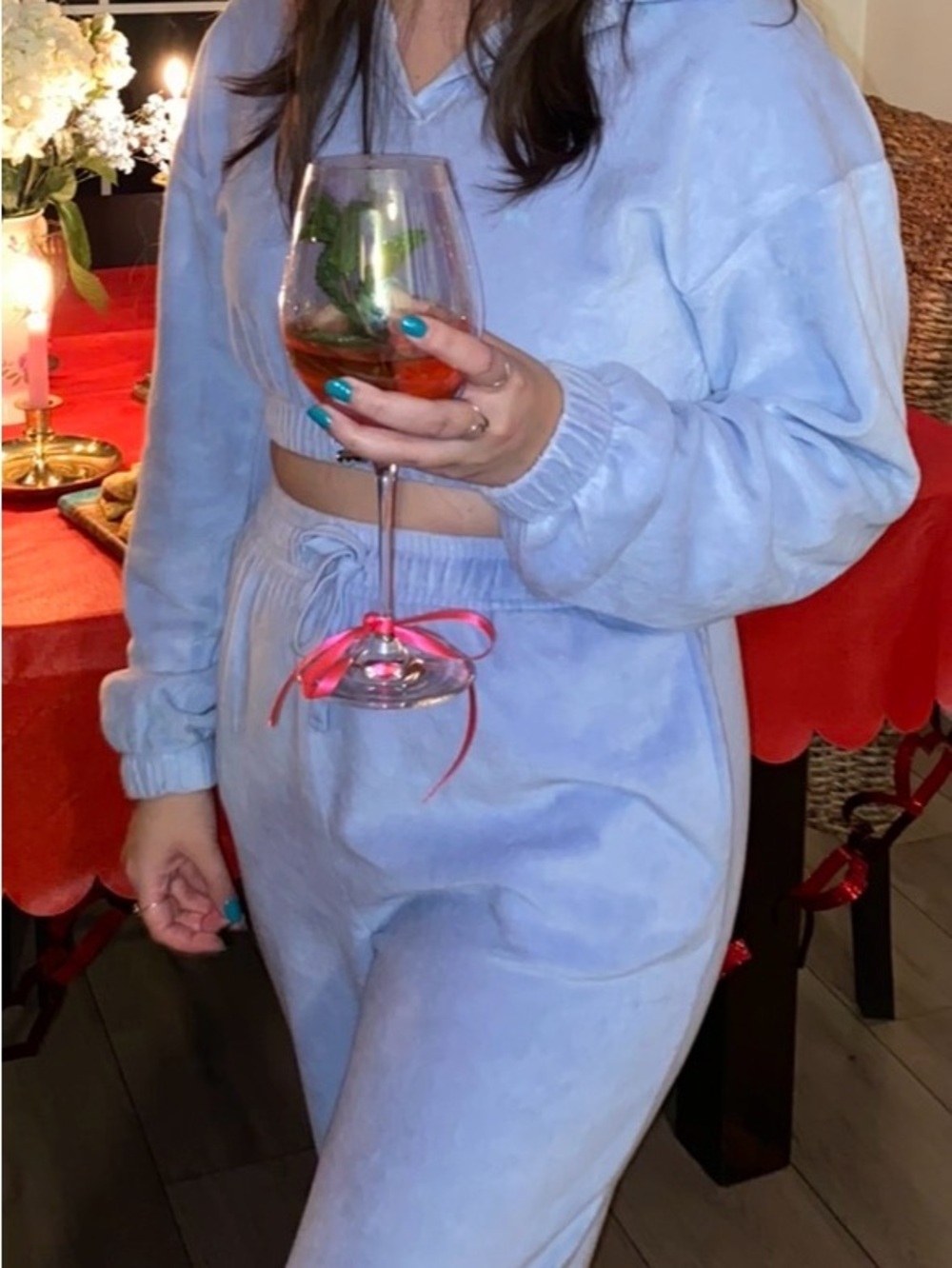 Light Blue Women's Lounge Jogger Pants